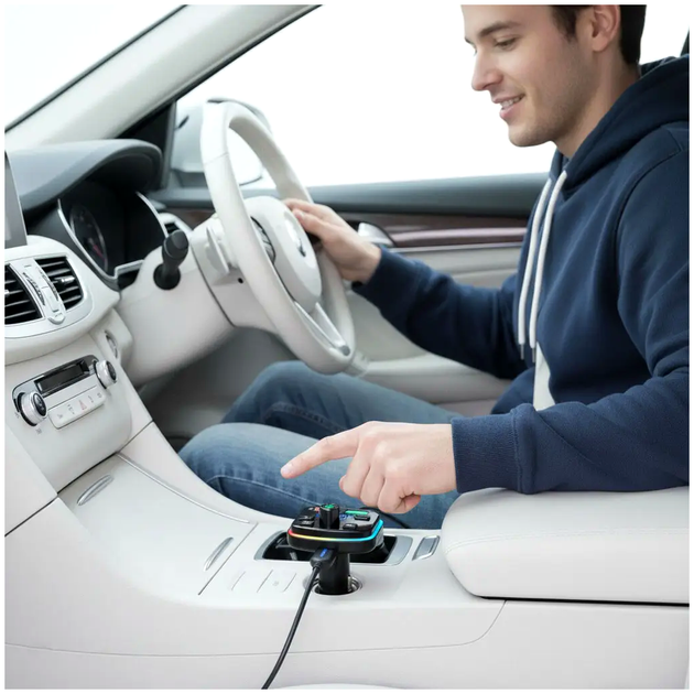 FM-трансмиттер с двумя USB и Type-C для автомобиля Bluetooth зарядка LS-2470 - изображение 5