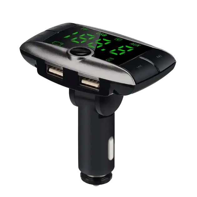 FM модулятор Bluetooth с двумя USB и AUX для автомобиля компактный LS-625 - изображение 3