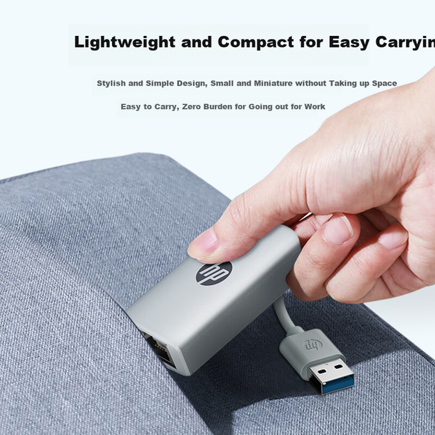 Мережевий адаптер HP USB 3.0 / Gigabit Ethernet / Silver - зображення 8