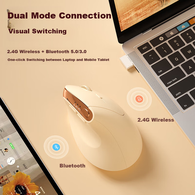 Мышь B.O.W MD190L MAX Wireless/Bluetooth Green - Фото 3 Мышь B.O.W MD190L MAX Wireless/Bluetooth Green - изображение 3