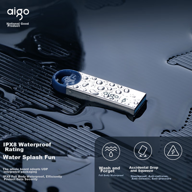 Флеш-накопитель Aigo 8 ГБ USB 2.0 для участия в тендерах (U212), профессиональный, для корпоративных конкурсов, комплект из десяти штук, компактный, с металлическим корпусом, небольшой емкости. - изображение 6