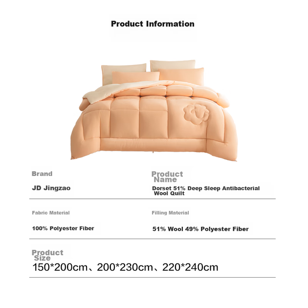 Ковдра JD Deep Sleep Pro вовна 51%, зимова, клас А, 2x2.3м - Фото 12 Ковдра JD Deep Sleep Pro вовна 51%, зимова, клас А, 2x2.3м - зображення 12