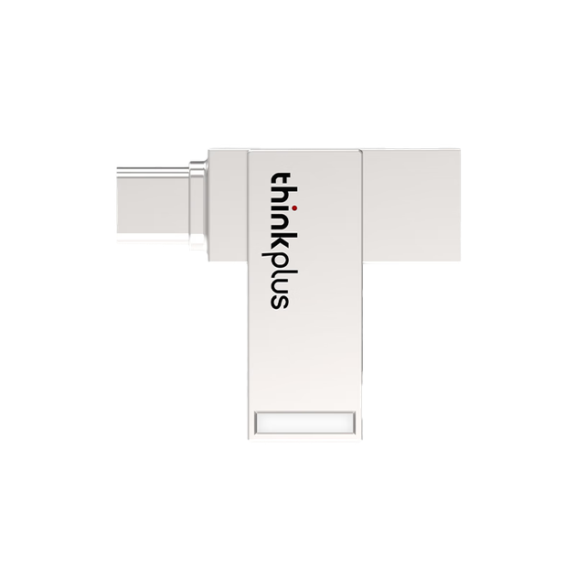 USB-флешка ThinkPlus Lenovo 100 ГБ в металлическом корпусе, двойной интерфейс USB 3.2 и Type-C, большая емкость, совместима с телефонами и компьютерами, офисный USB-накопитель, серия MU90. - изображение 10