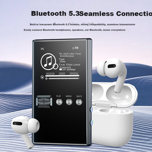 Плеєр MP3 Newsmy G10 16ГБ HIFI Bluetooth 5.3, DSD256, портативний, чорний - Фото 6 Плеєр MP3 Newsmy G10 16ГБ HIFI Bluetooth 5.3, DSD256, портативний, чорний - зображення 6