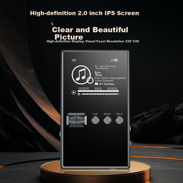 Плеєр MP3 Newsmy G10 16ГБ HIFI Bluetooth 5.3, DSD256, портативний, чорний - Фото 9 Плеєр MP3 Newsmy G10 16ГБ HIFI Bluetooth 5.3, DSD256, портативний, чорний - зображення 9