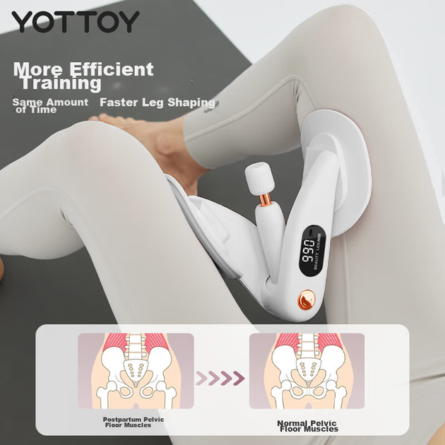 Тренажер для ног Yottoy, тренажер для мышц тазового дна, устройство для домашних тренировок ног, приспособление для похудения бедер для мужчин и женщин, фитнес-оборудование для упражнений Кегеля. - зображення 10
