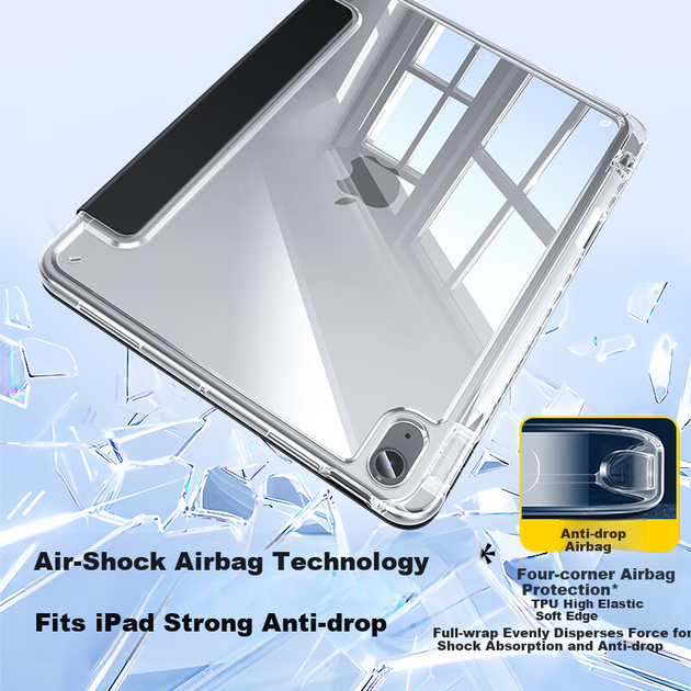Чохол Shanmo для iPad Air 8/7/6 2026/25 універсальний з тримачем для стилуса, 11", акриловий, сірий - Фото 5 Чохол Shanmo для iPad Air 8/7/6 2026/25 універсальний з тримачем для стилуса, 11", акриловий, сірий - зображення 5