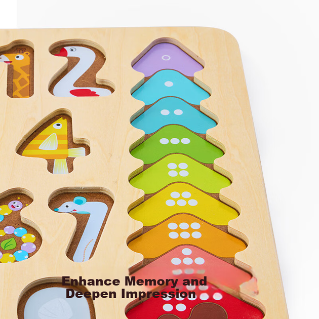 Пазл Hape E1657 деревянный с цифрами и формами детский - изображение 6