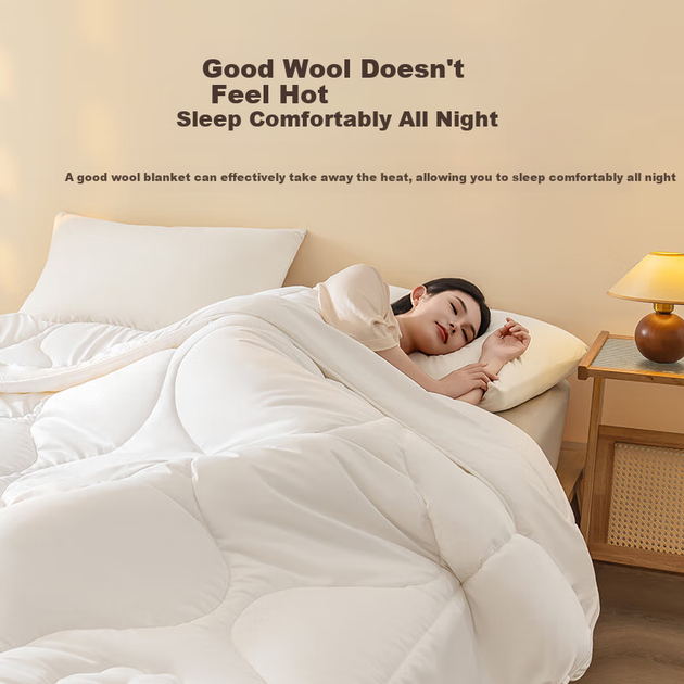 Оригінальна імпортна ковдра JD Deep Sleep Comforter зі 100% вовни для гуртожитку, зимова ковдра класу A - товста зимова ковдра 2,2x2,4 м, приблизно 8,7 джи - зображення 8