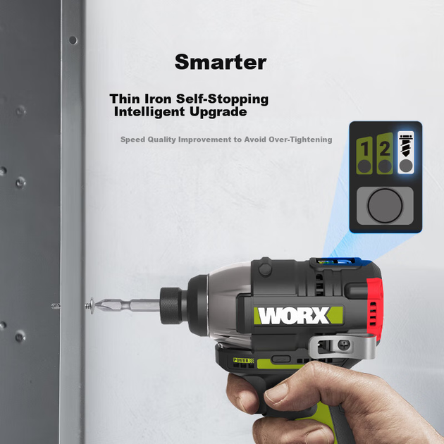 Безщітковий електричний шурупокрут WORX 12V 160N WU132X.3 (2.5AH один акумулятор), електричний дриль, викрутка, міні-сталева гармата - Фото 4 Безщітковий електричний шурупокрут WORX 12V 160N WU132X.3 (2.5AH один акумулятор), електричний дриль, викрутка, міні-сталева гармата - изображение 4