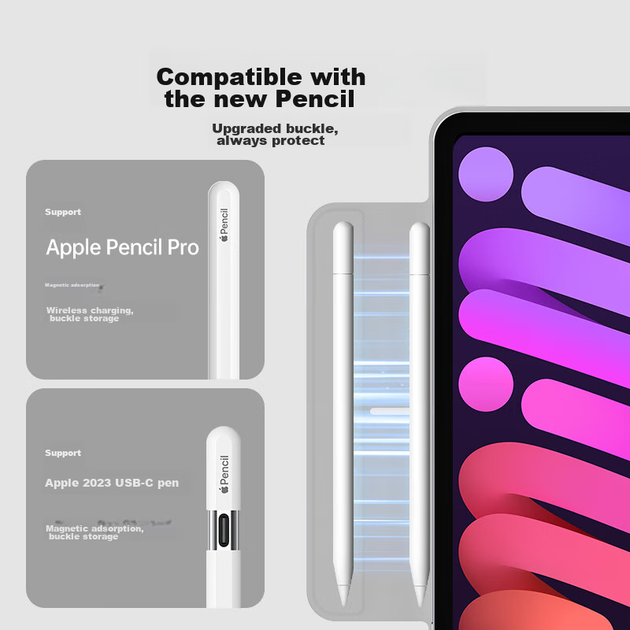 Чехол ESR для iPad Mini7/Mini6 2024 8.3" магнитный тонкий двусторонний, лавандово-фиолетовый - Фото 9 Чехол ESR для iPad Mini7/Mini6 2024 8.3" магнитный тонкий двусторонний, лавандово-фиолетовый - изображение 9