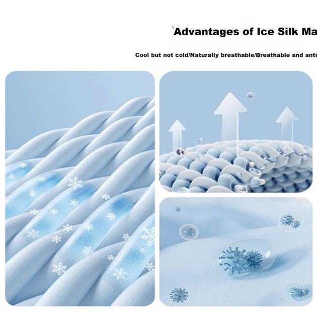 Комплект ковриков охлаждающих MINISO Ice Silk антибактериальный 150×200см для 1.5м кровати - Фото 5 Комплект ковриков охлаждающих MINISO Ice Silk антибактериальный 150×200см для 1.5м кровати - изображение 5