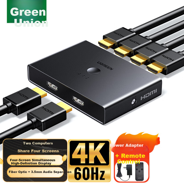 Коммутатор UGREEN 70690 4K 60 Гц - изображение 2