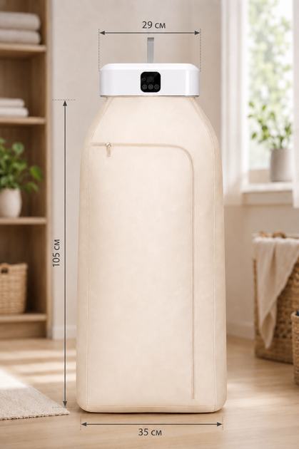 Вертикальная электросушилка для одежды с горячим воздухом dryer AND XL-1187 / Бытовая электрическая сушилка для белья с чехлом и таймером - Фото 3 Вертикальная электросушилка для одежды с горячим воздухом dryer AND XL-1187 / Бытовая электрическая сушилка для белья с чехлом и таймером - изображение 3
