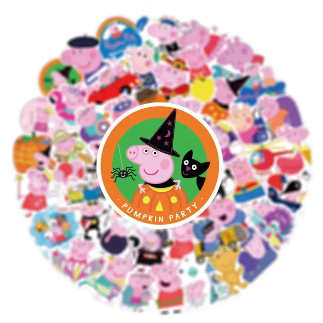 Набор стикеров стикерпак 50 шт Свинка Пеппа Пеппа Пиг Peppa Pig виниловые водостойкие наклейки - Фото 5 Набор стикеров стикерпак 50 шт Свинка Пеппа Пеппа Пиг Peppa Pig виниловые водостойкие наклейки - изображение 5