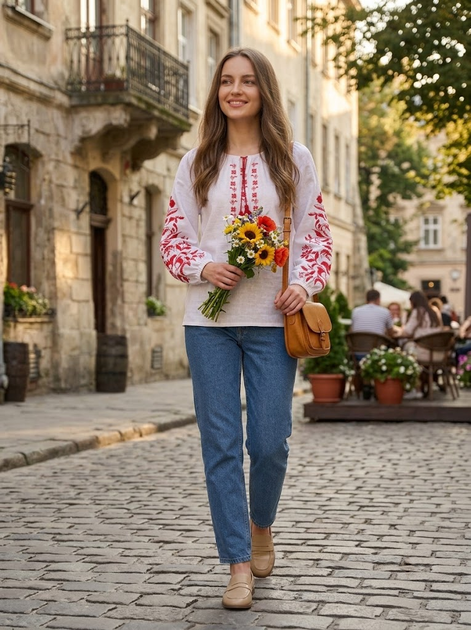 Вышиванка для девочки подростка 146 Белый (732411-146) - Фото 5 Вышиванка для девочки подростка 146 Белый (732411-146) - изображение 5