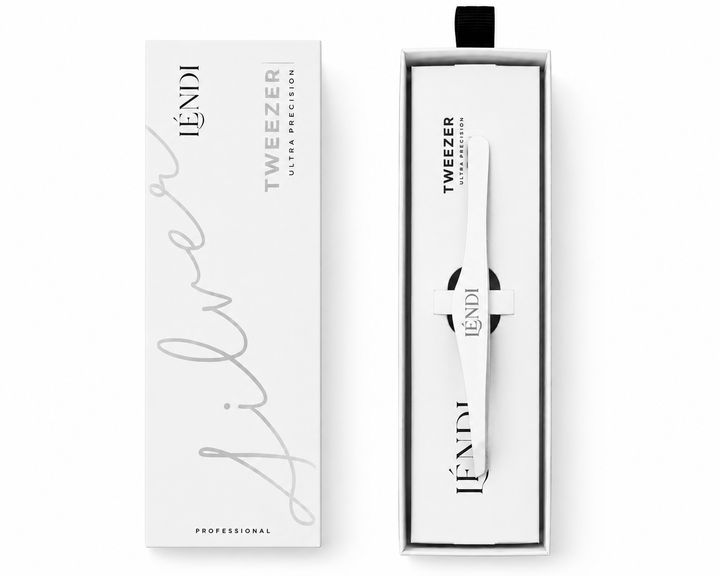Пинцет для бровей Lendi, Ultra, ультратонкий, скошенный, Silver - Фото 1 Пинцет для бровей Lendi, Ultra, ультратонкий, скошенный, Silver - изображение 1