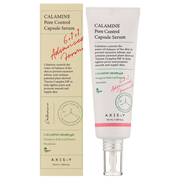 Себорегулирующая сыворотка для сужения пор Axis-Y, Calamine Pore Control, с каламином, 50 мл - Фото 1 Себорегулирующая сыворотка для сужения пор Axis-Y, Calamine Pore Control, с каламином, 50 мл - изображение 1
