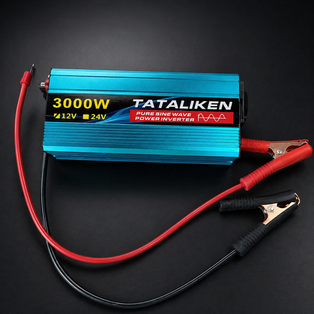 Инвертор с чистой синусоидой 12V → 220V Tataliken 3000W для ноутбука, котла, холодильника и большинства бытовой техники - Фото 4 Инвертор с чистой синусоидой 12V → 220V Tataliken 3000W для ноутбука, котла, холодильника и большинства бытовой техники - изображение 4