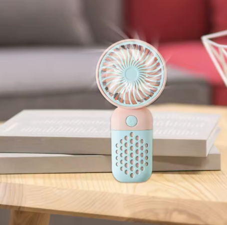 Ручной вентилятор на аккумуляторе Mini Fan односкоростной мини вентилятор, голубой - Фото 5 Ручной вентилятор на аккумуляторе Mini Fan односкоростной мини вентилятор, голубой - изображение 5