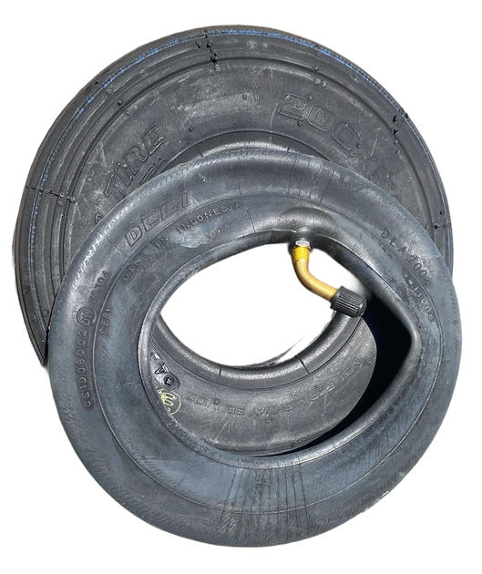 Шина с камерой 200×50 Deli Tire - качественная пневматическая шина для тележек и колес - изображение 3
