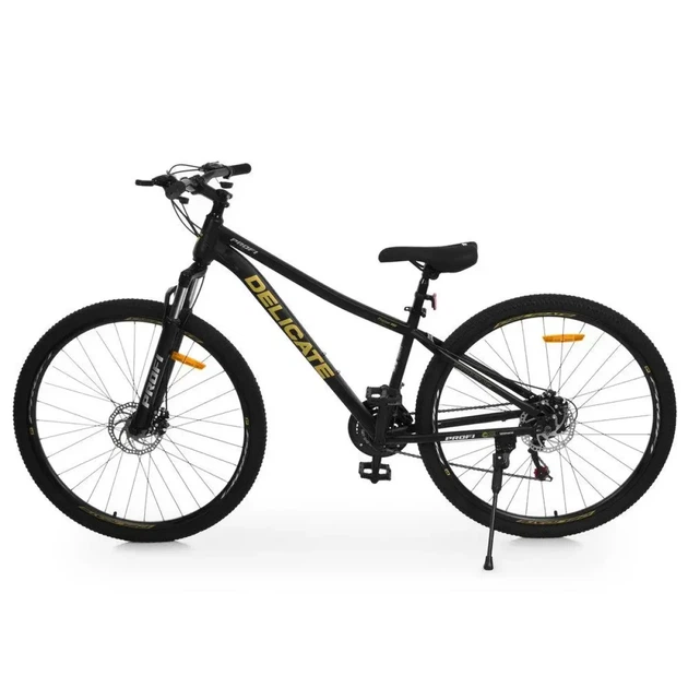 Велосипед гірський найнер 29" Profi Delicate AM DD рама 15" на зріст 155-175 см чорно-золотистий (DL-29006) - Фото 5 Велосипед гірський найнер 29" Profi Delicate AM DD рама 15" на зріст 155-175 см чорно-золотистий (DL-29006) - зображення 5