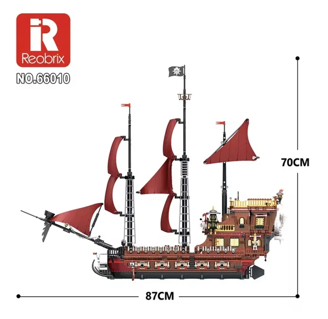 Конструктор корабль Месть королевы Анны 2776 деталей Reobrix 66010 Pirate Revenge - изображение 3