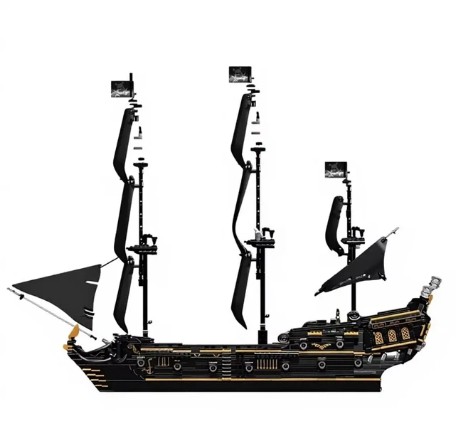 Конструктор пиратский корабль Черная Жемчужина 3180 деталей Mould King 13199 - Фото 3 Конструктор пиратский корабль Черная Жемчужина 3180 деталей Mould King 13199 - изображение 3