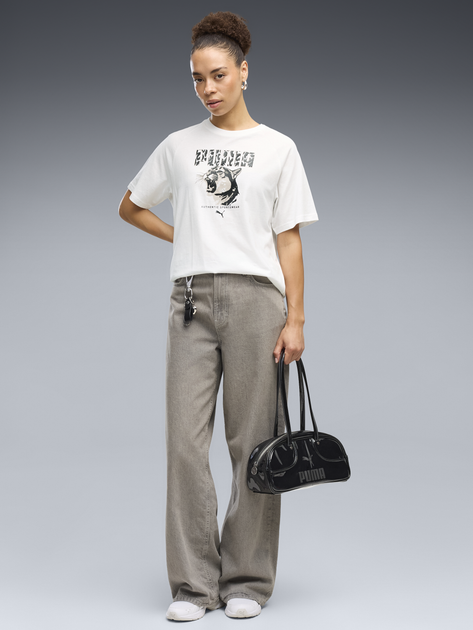 Футболка бавовняна жіноча Puma Essentials Graphics 69405202 XS White (4070033336403) - Фото 3 Футболка бавовняна жіноча Puma Essentials Graphics 69405202 XS White (4070033336403) - зображення 3