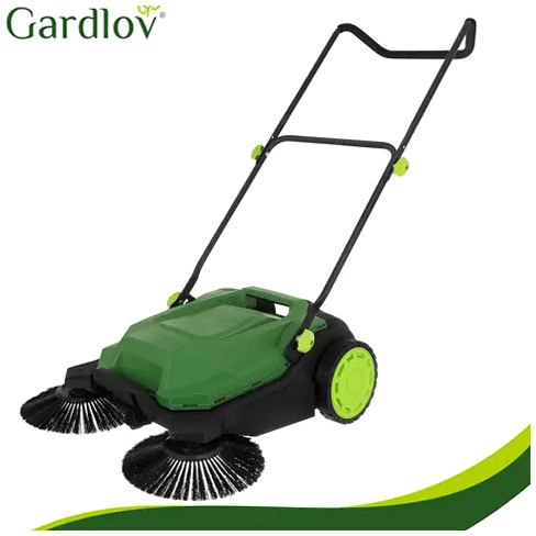 Подметальная машина 680 мм 24 л для сбора мусора 3 щетки зеленый GARDLOV HE0784 - изображение 5