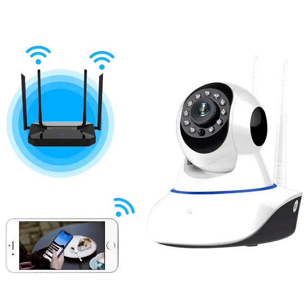 IP камера поворотная с ночной съемкой для видеонаблюдения 720p WIFI LS-47 - зображення 6