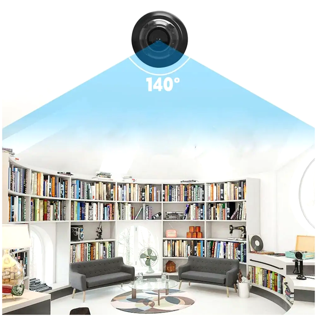 Мини Wi-Fi камера 1080P с датчиком движения для дома USB черный LS-796 - зображення 2