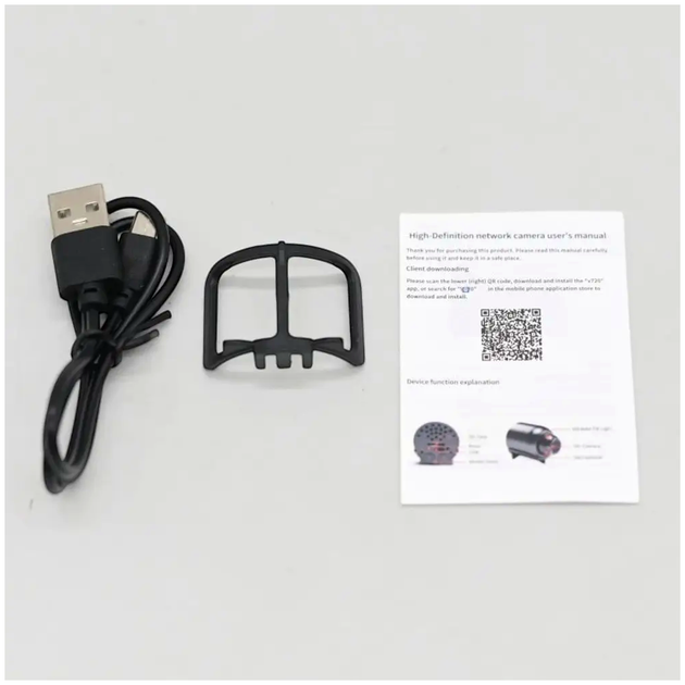 Мини Wi-Fi камера 1080P с датчиком движения для дома USB черный LS-796 - зображення 10
