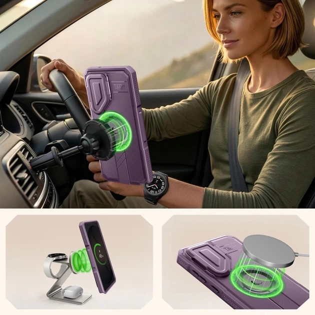 Чехол Tech-Protect Kevlar MagSafe для Samsung Galaxy S26 Ultra Violet with MagSafe (5906302340057) - Фото 4 Чехол Tech-Protect Kevlar MagSafe для Samsung Galaxy S26 Ultra Violet with MagSafe (5906302340057) - изображение 4