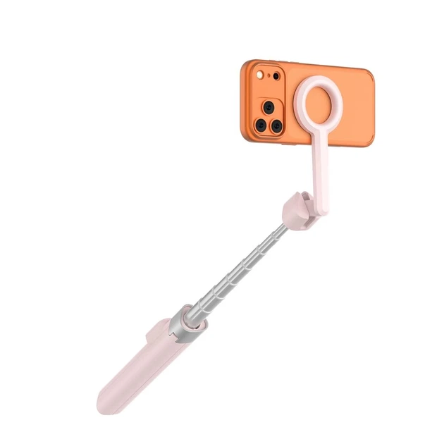 Штатив Tech-Protect L10S Bluetooth Selfie Stick Pink/Grey with MagSafe (5906302340132) - изображение 5