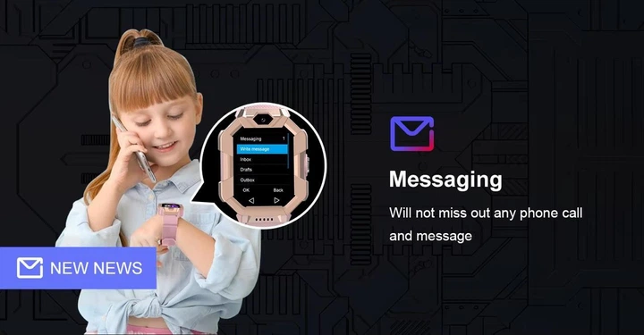 Дитячий смарт годинник Lemfo S11 з GPS трекером, 4G LTE, SIM картою, відеодзвінком, подвійною камерою, прослуховуванням, геолокацією та кнопкою SOS Рожевий - зображення 7