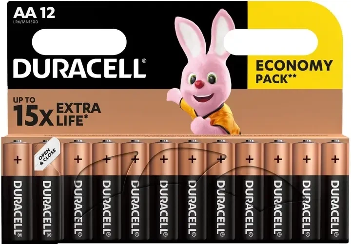 Батарейки Duracell AA 15X Extra Life 1.5V LR6 MN1500 алкалінові 12 шт - зображення 2