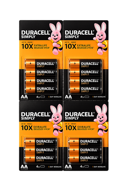 Батарейки Duracell AA 10X Extra Life 1.5V LR6 MN1500 алкалиновые 16 шт - изображение 2