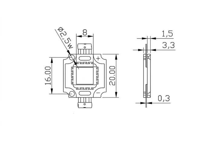 Матрица 10w 850 nm инфракрасная - изображение 2