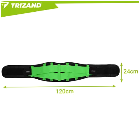 Неопреновый пояс для похудения 120 см с термическим эффектом Trizand черно-зеленый - изображение 2