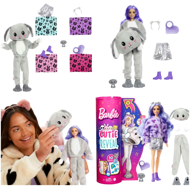 Кукла Barbie Cutie Reveal в костюме собачки с 10 сюрпризами для детей от 3 лет - изображение 8