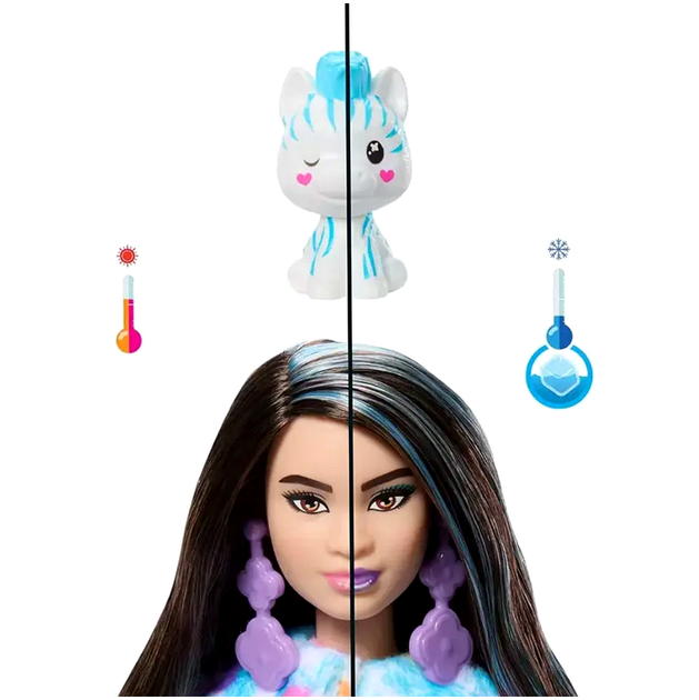 Кукла Barbie Cutie Reveal с аксессуарами для игры 10 сюрпризов Зебра - изображение 5