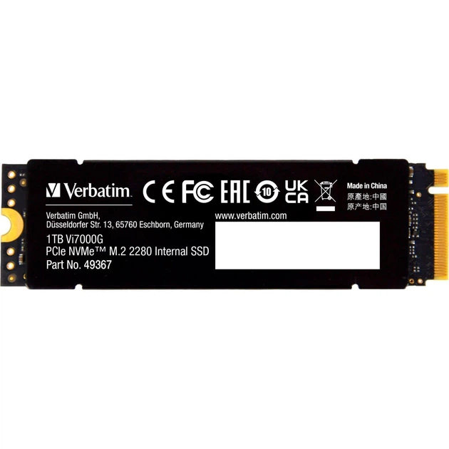 Накопитель SSD Verbatim m.2 NVMe 1TB SSD-Vi7000G PCIe 4.0 (49367) - изображение 3