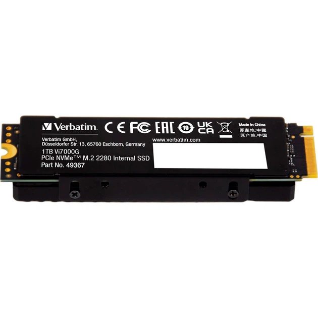 Накопитель SSD Verbatim m.2 NVMe 1TB SSD-Vi7000G PCIe 4.0 (49367) - изображение 7