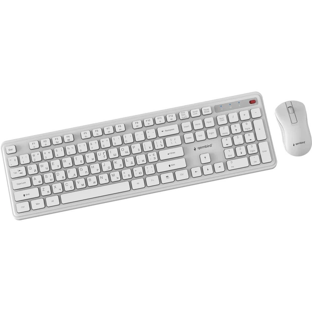 Комплект (Клавиатура и мышь) Gembird KBS-WPS-01-W-CYRL White (KBS-WPS-01-W-CYRL) - изображение 4