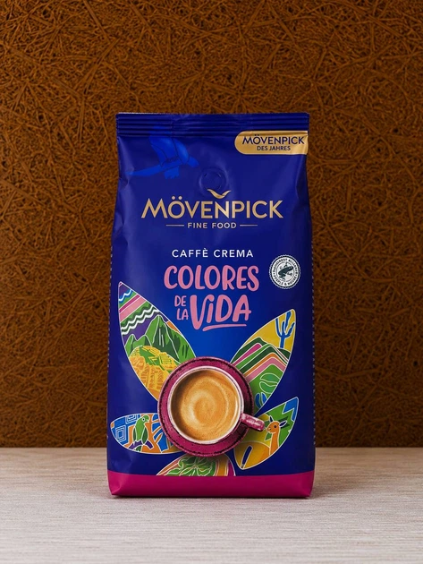 Кофе в зернах Mövenpick Caffè Crema Colores de la Vida 1 кг натуральная арабика для автоматических кофемашин - Фото 5 Кофе в зернах Mövenpick Caffè Crema Colores de la Vida 1 кг натуральная арабика для автоматических кофемашин - изображение 5