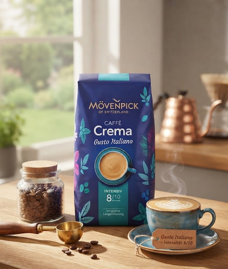 Кофе в зернах Movenpick Caffè Crema Gusto Italiano 1 кг натуральная арабика робуста темного обжаривания - изображение 4