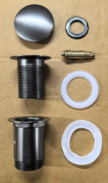 Донный клапан для раковины Koer PW-08-07 1 1/4" без перелива автоматический CLICK-CLACK (Цвет графит) (KR6484) - Фото 8 Донный клапан для раковины Koer PW-08-07 1 1/4" без перелива автоматический CLICK-CLACK (Цвет графит) (KR6484) - изображение 8