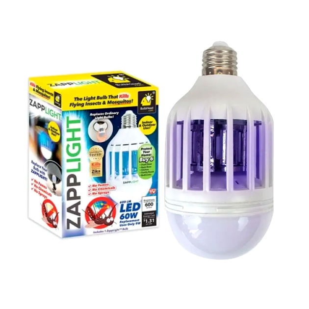 Лампа уничтожитель насекомых 9Вт для дома и улицы 60 кв м пластик Zapp Light LS-81 - изображение 9