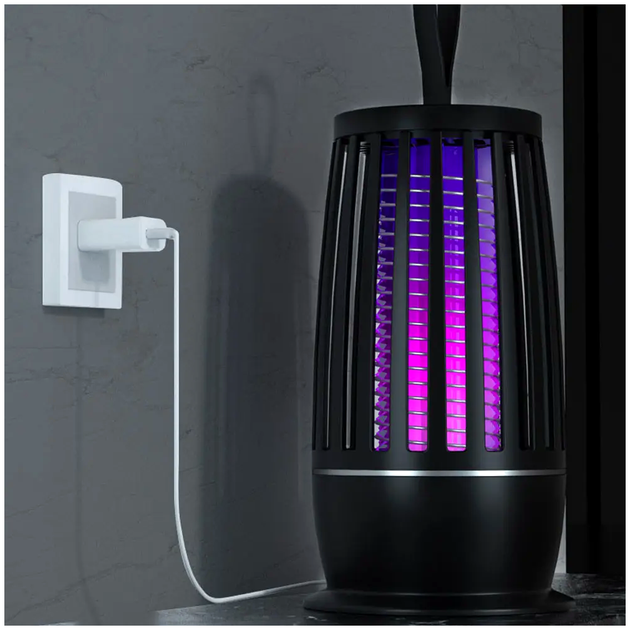 Уничтожитель насекомых 5 Вт до 50 м² для дома USB черный LS-1396 - изображение 6